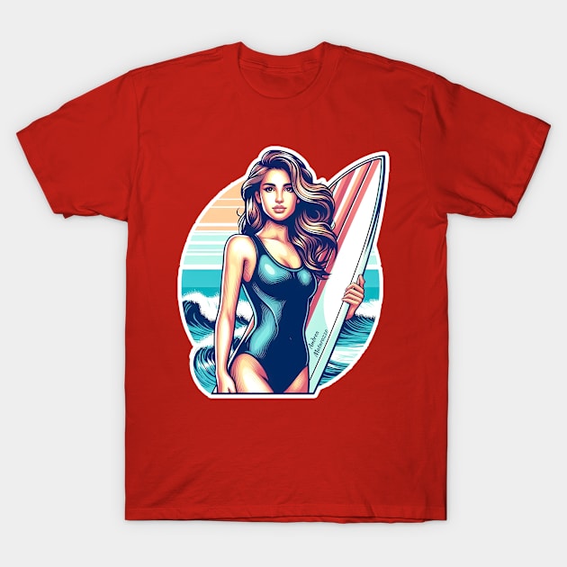 Girl Sport Surf T-Shirt by Andrea Matarazzo